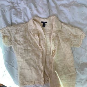 Forever 21 yellow button up